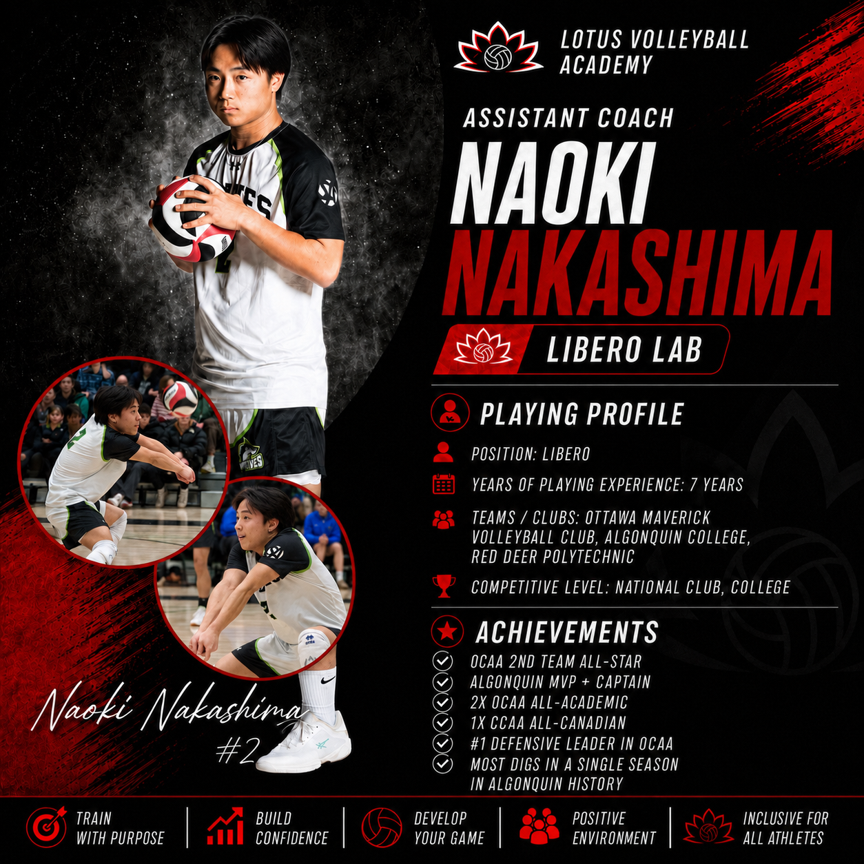 Naoki Nakashima – Assistant Coach, Libero Lab